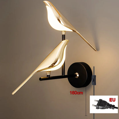 Modern Simplicity LED Wall Lamp Magpie Bird Model Light Sconce Light Indoor Lighting Home Kitchen Bedside Bedroom Living Room