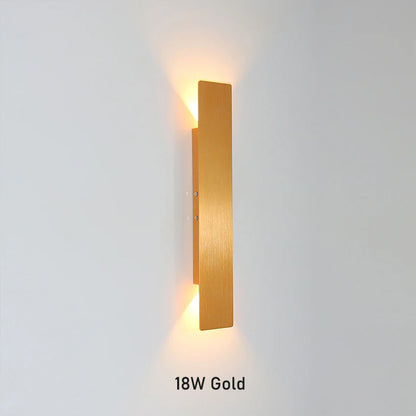 LED Wall Lamp Rectangular Bedroom Bedside Wall Lights Modern Minimalist Indoor Lighting Living Room Decoration Aluminum