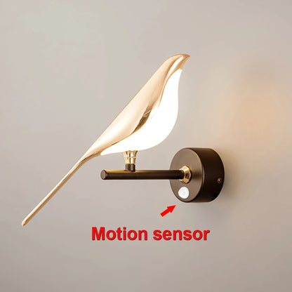 Modern Simplicity LED Wall Lamp Magpie Bird Model Light Sconce Light Indoor Lighting Home Kitchen Bedside Bedroom Living Room