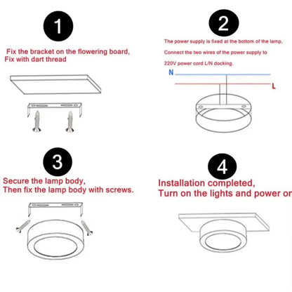 Nordic Modern Downlight Surface Mounted LED Ceiling Light Spotlight Three Light Color Conversion LED Downlight Indoor Lighting