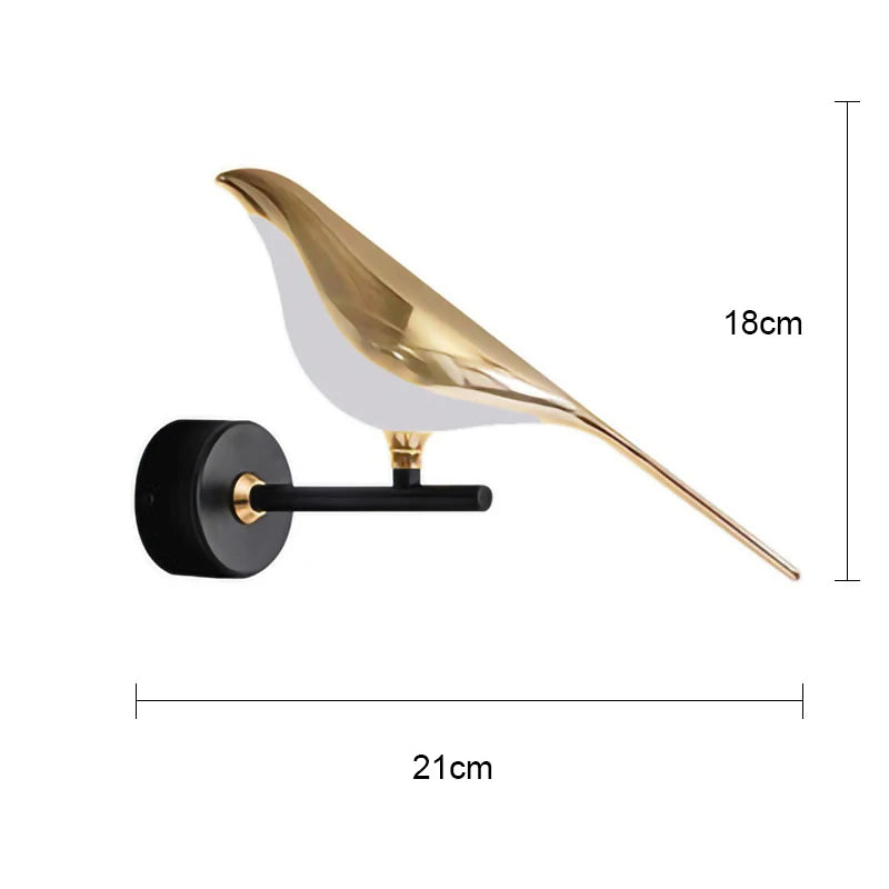 Modern Simplicity LED Wall Lamp Magpie Bird Model Light Sconce Light Indoor Lighting Home Kitchen Bedside Bedroom Living Room