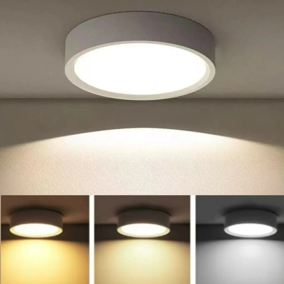 Nordic Modern Downlight Surface Mounted LED Ceiling Light Spotlight Three Light Color Conversion LED Downlight Indoor Lighting