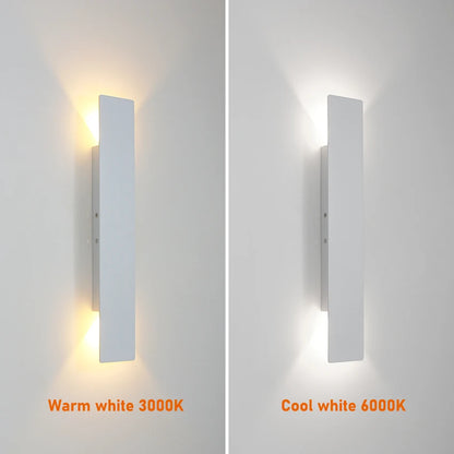 LED Wall Lamp Rectangular Bedroom Bedside Wall Lights Modern Minimalist Indoor Lighting Living Room Decoration Aluminum