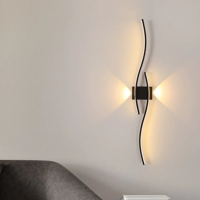 Indoor LED Wall Lights Wall Lamps for Bedroom Bedside Wall Sconces Black Gold White Indoor Lighting for Corridor Aisle Balcony