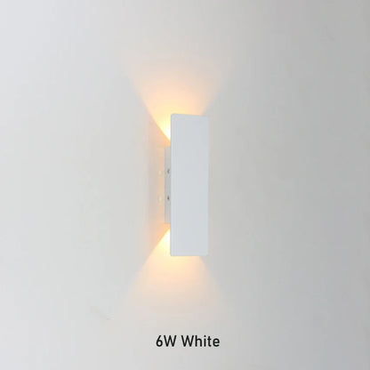 LED Wall Lamp Rectangular Bedroom Bedside Wall Lights Modern Minimalist Indoor Lighting Living Room Decoration Aluminum