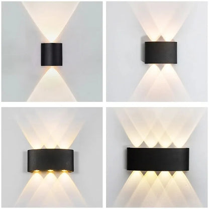 LED Wall Light Waterproof Outdoor Indoor Lighting IP65 AC86-265V 2W 4W for Garden Stair Night Light