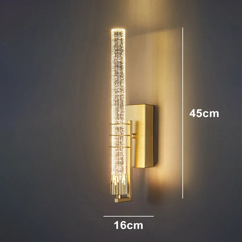 Modern Bubble Crystal Wall Lamps Indoor Lighting for Living Room Bedroom Study Background Wall Sconces Light