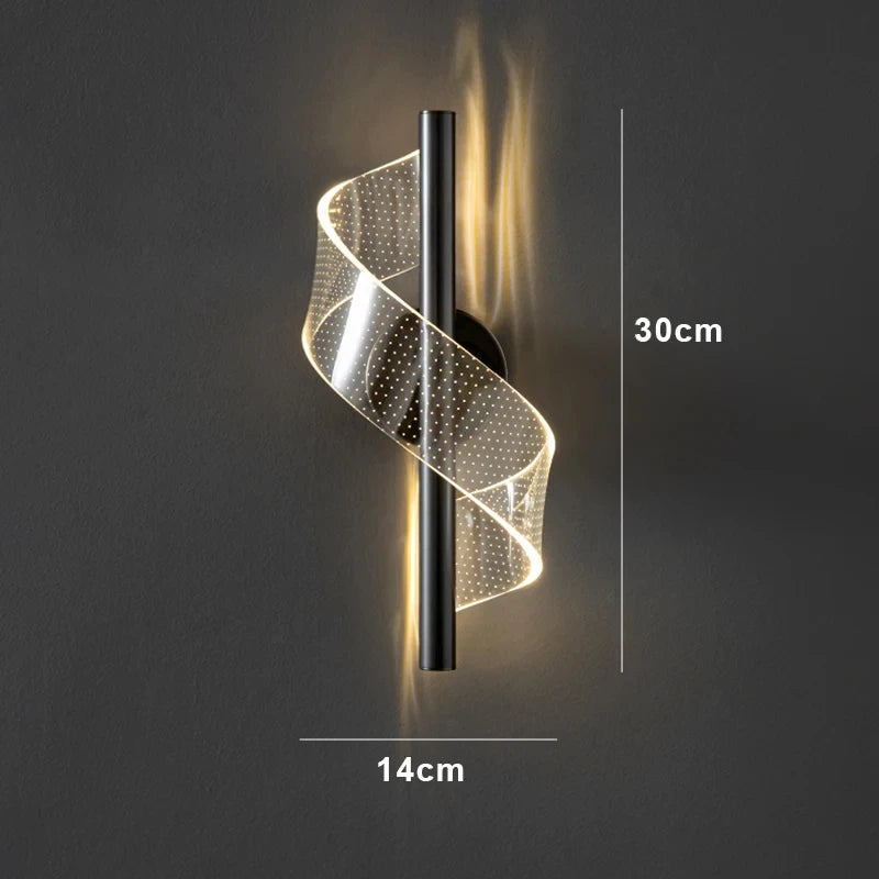 Nordic LED Wall Lamp Indoor Lighting for Bedroom Bedside Parlor Background Wall Light Modern Indoor Decoration Sconces