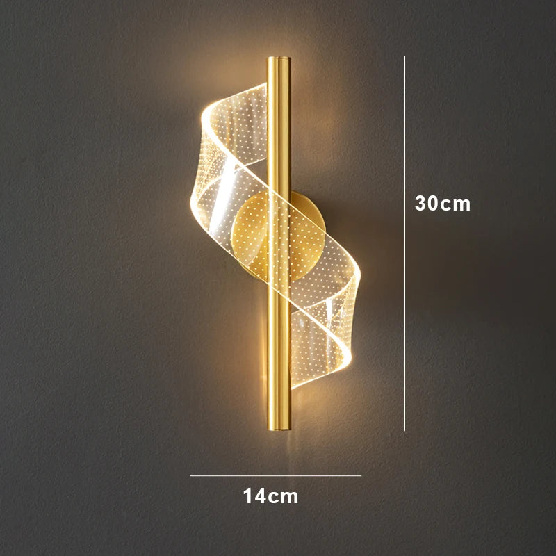 Nordic LED Wall Lamp Indoor Lighting for Bedroom Bedside Parlor Background Wall Light Modern Indoor Decoration Sconces
