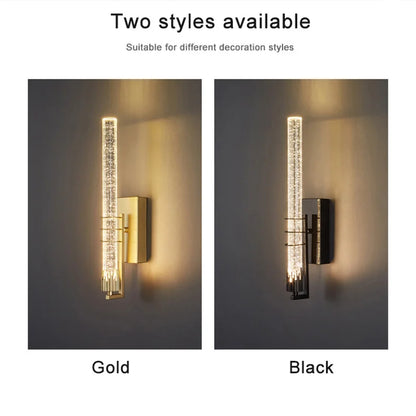 Modern Bubble Crystal Wall Lamps Indoor Lighting for Living Room Bedroom Study Background Wall Sconces Light