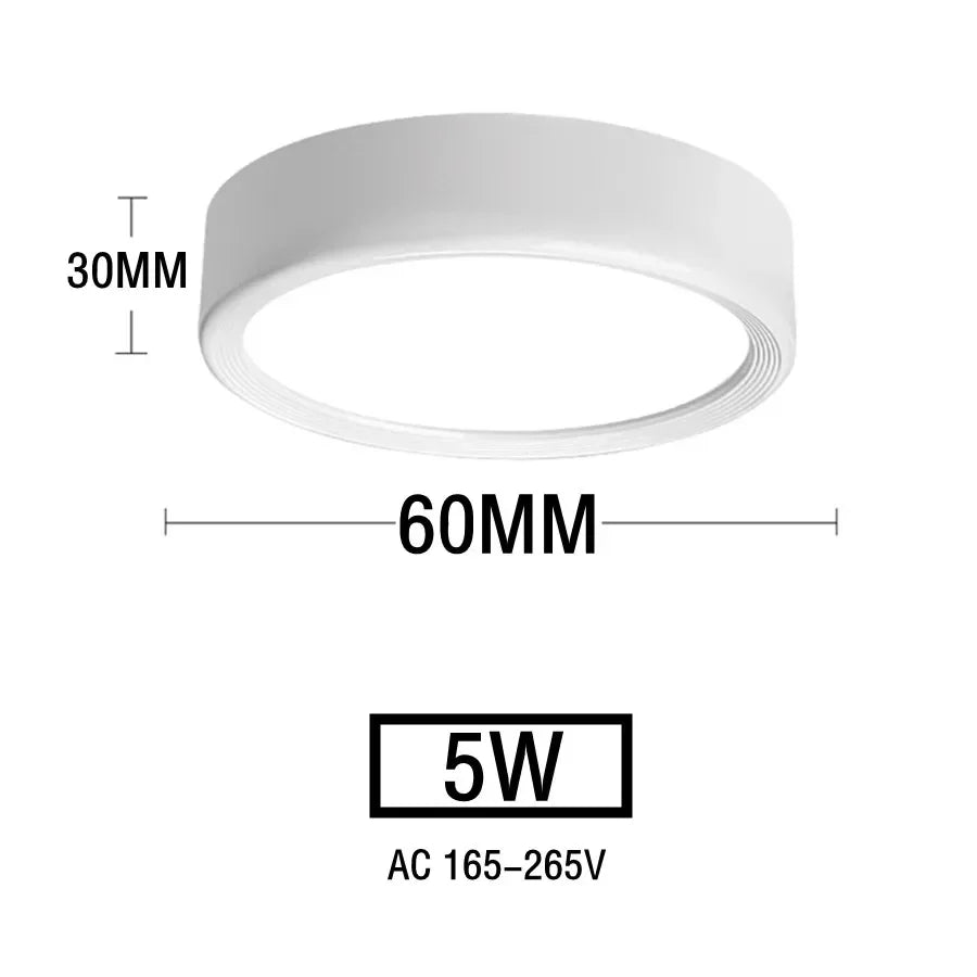 Nordic Modern Downlight Surface Mounted LED Ceiling Light Spotlight Three Light Color Conversion LED Downlight Indoor Lighting