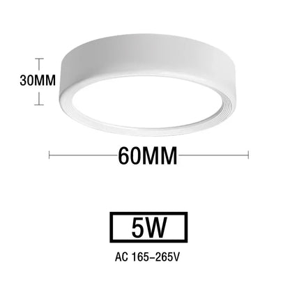 Nordic Modern Downlight Surface Mounted LED Ceiling Light Spotlight Three Light Color Conversion LED Downlight Indoor Lighting