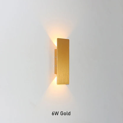 LED Wall Lamp Rectangular Bedroom Bedside Wall Lights Modern Minimalist Indoor Lighting Living Room Decoration Aluminum