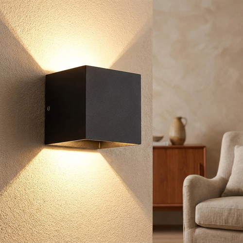 Modern Cube LED Wall Sconce by Ombraly - cube wall light for bedrooms and hallways