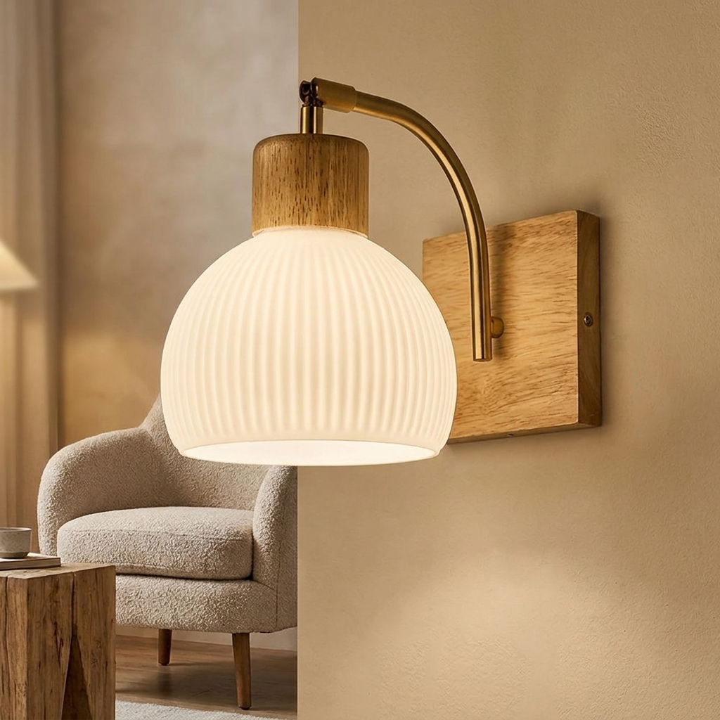 Nordic Globe LED Wall Sconce by Ombraly - glass wall sconce for bedrooms and living rooms
