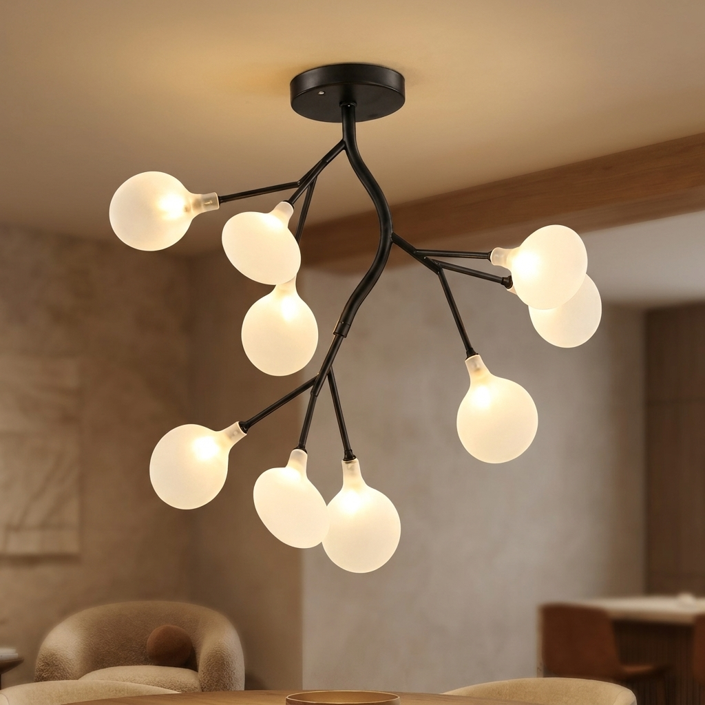 Firefly Multi-Head LED Chandelier by Ombraly - statement chandelier for dining rooms and living rooms