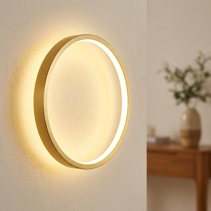 Simple Circle LED Wall Light by Ombraly - circular wall light for bedrooms and corridors