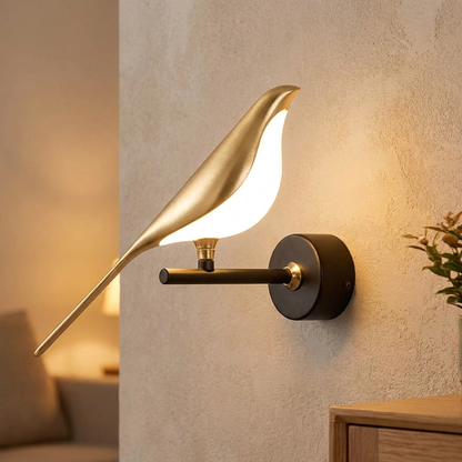 Magpie LED Wall Sconce by Ombraly - sculptural LED wall sconce for bedrooms and kitchens