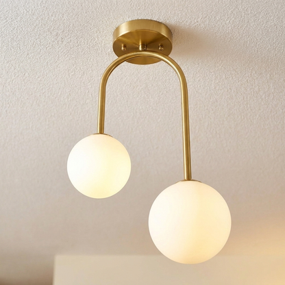 Nordic Glass Globe Pendant Light - installation angle