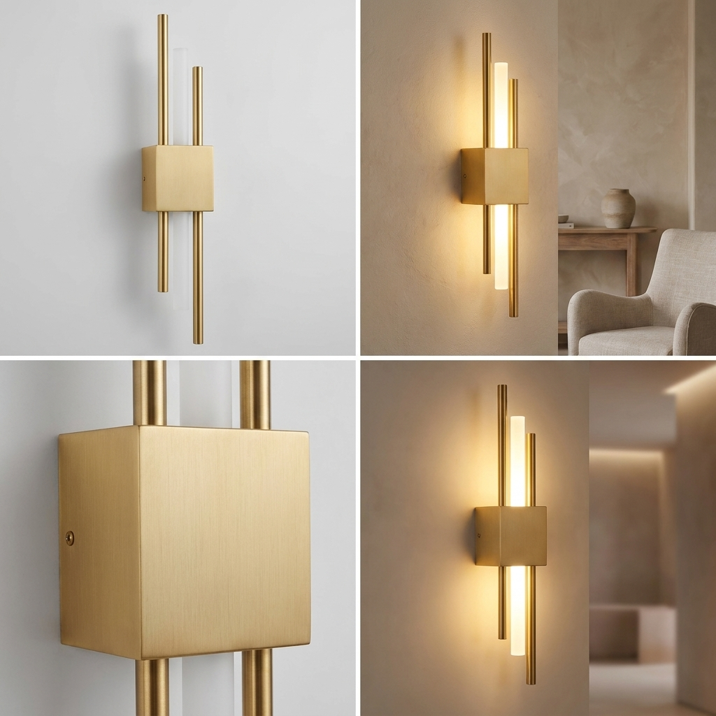 Modern Nordic LED Wall Sconce - lit ambiance