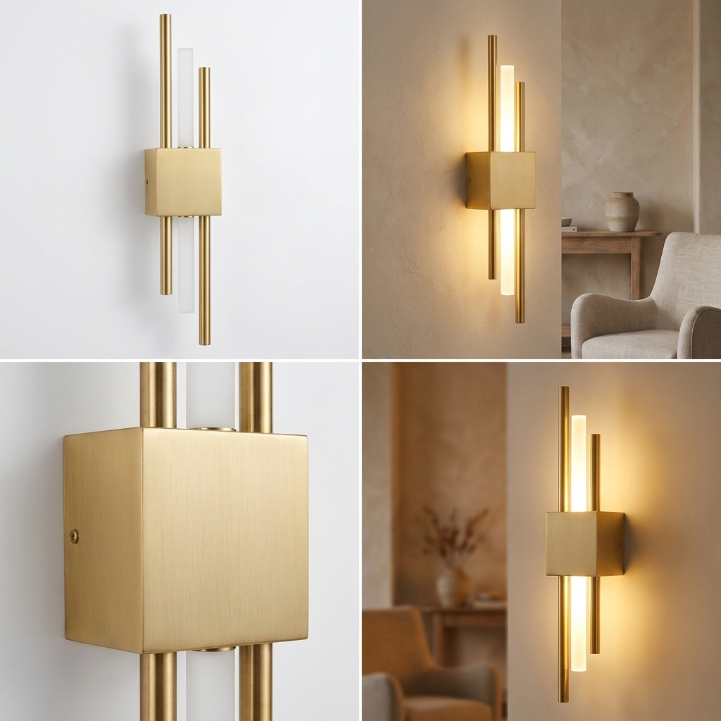 Modern Nordic LED Wall Sconce - front studio shot