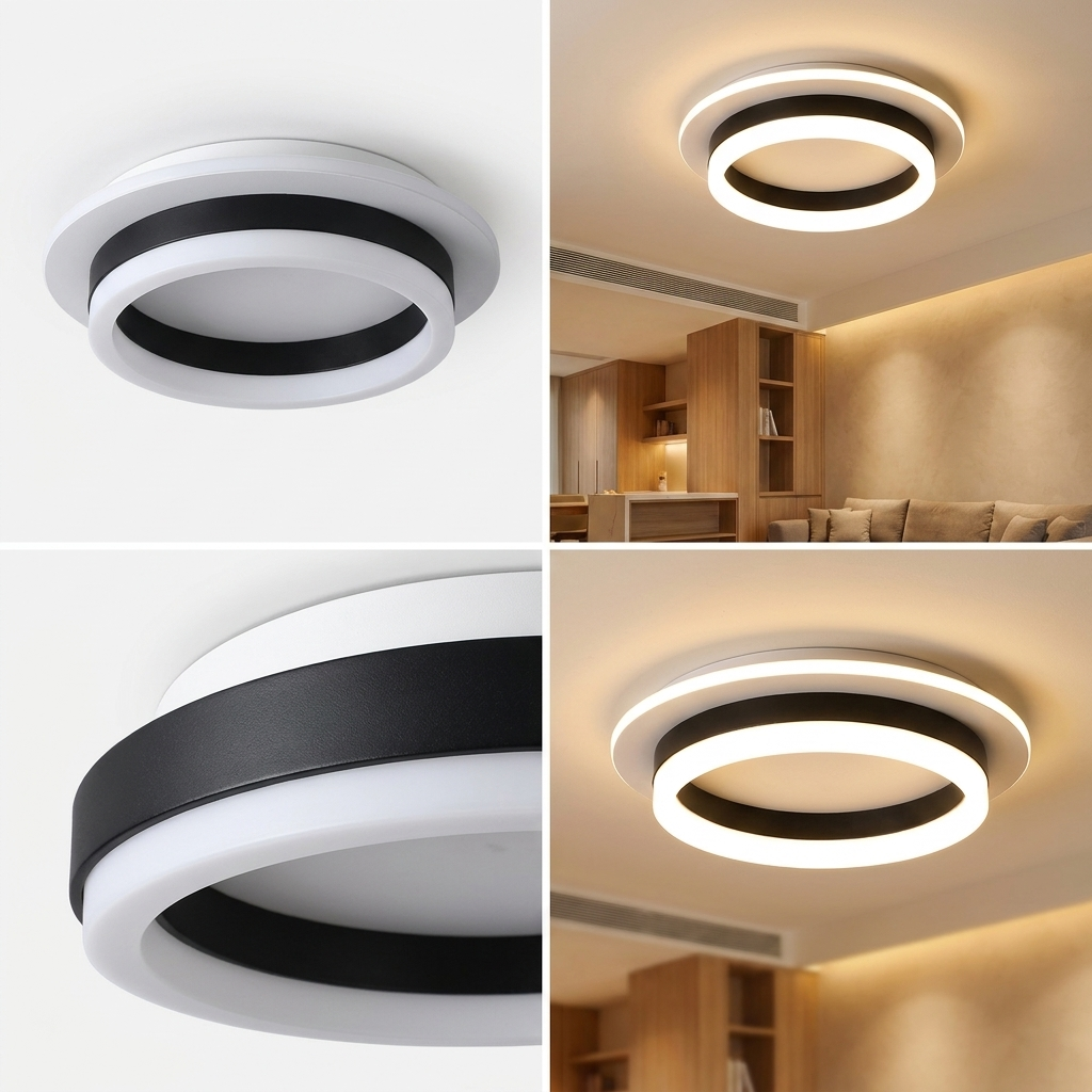 Modern LED Ceiling Chandelier - lit ambiance