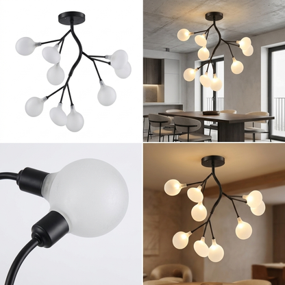 Firefly Multi-Head LED Chandelier - detail shot