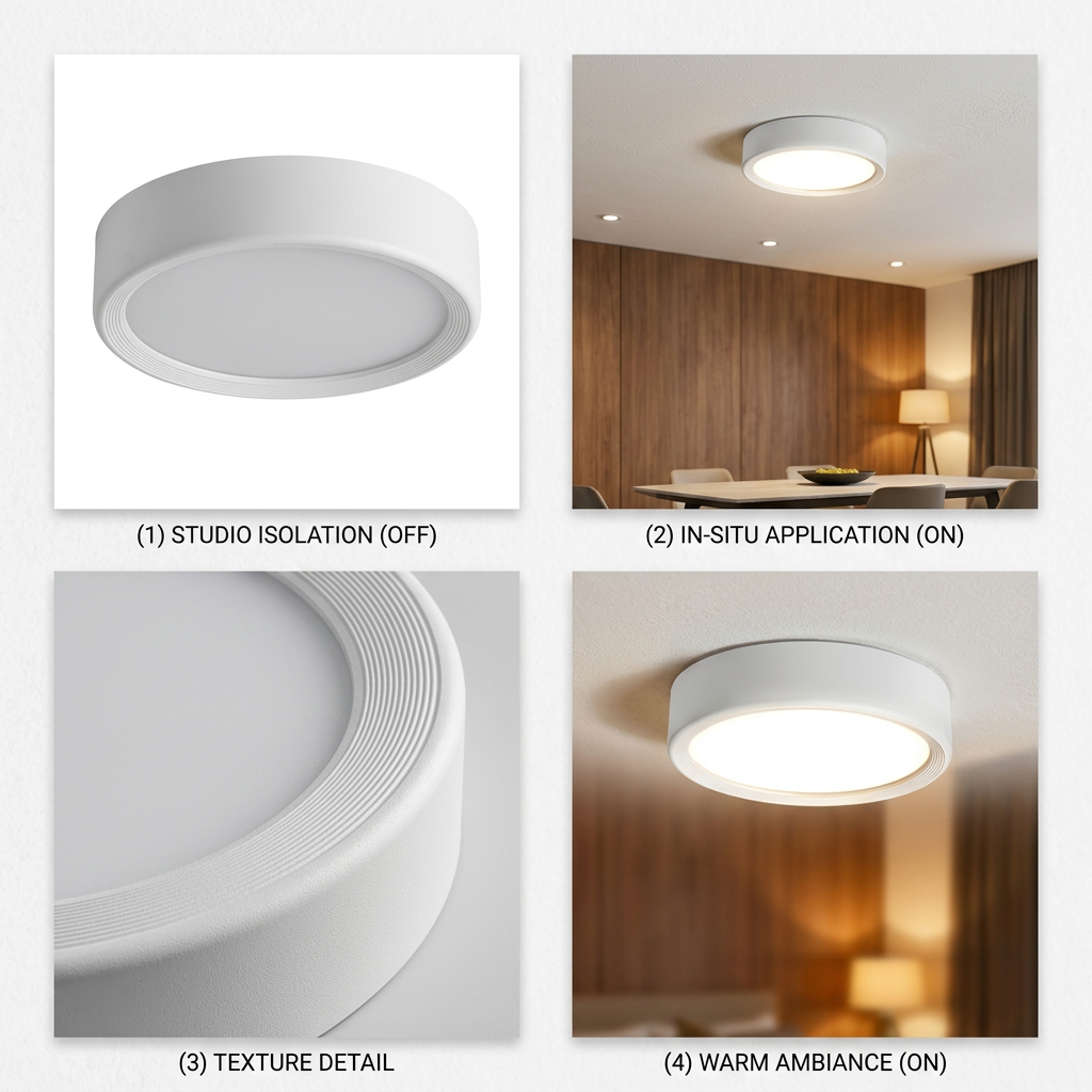 Nordic LED Surface Downlight - detail shot