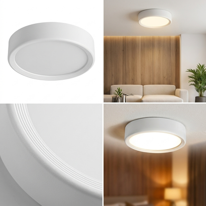 Nordic LED Surface Downlight - lit ambiance