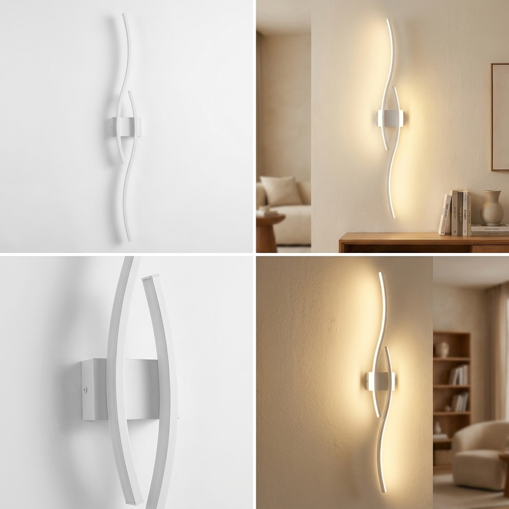Modern Linear LED Wall Sconce - detail shot