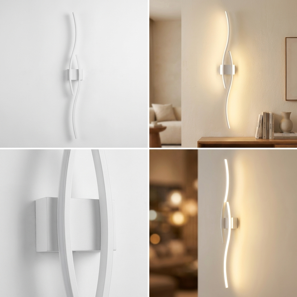 Modern Linear LED Wall Sconce - front studio shot
