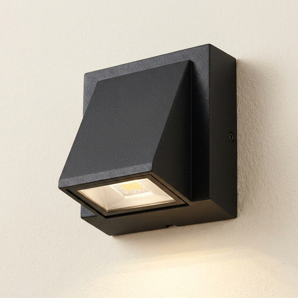 Compact Modern LED Wall Sconce - installation angle