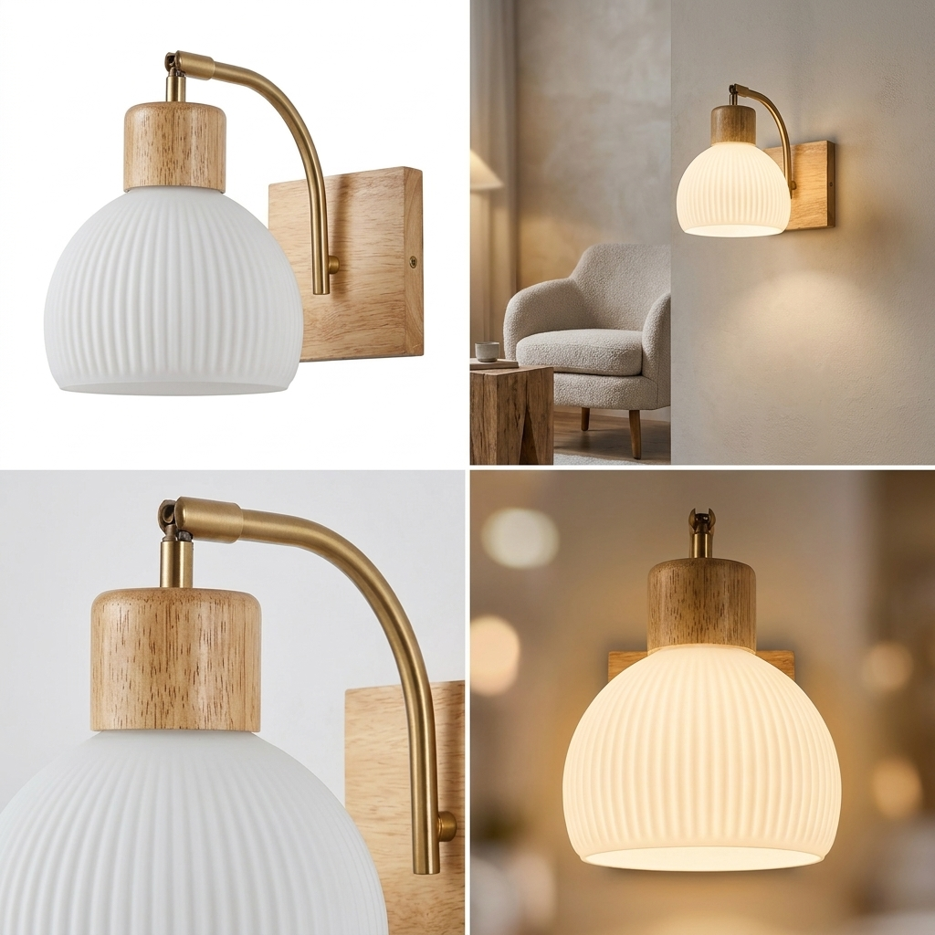 Nordic Globe LED Wall Sconce - detail shot