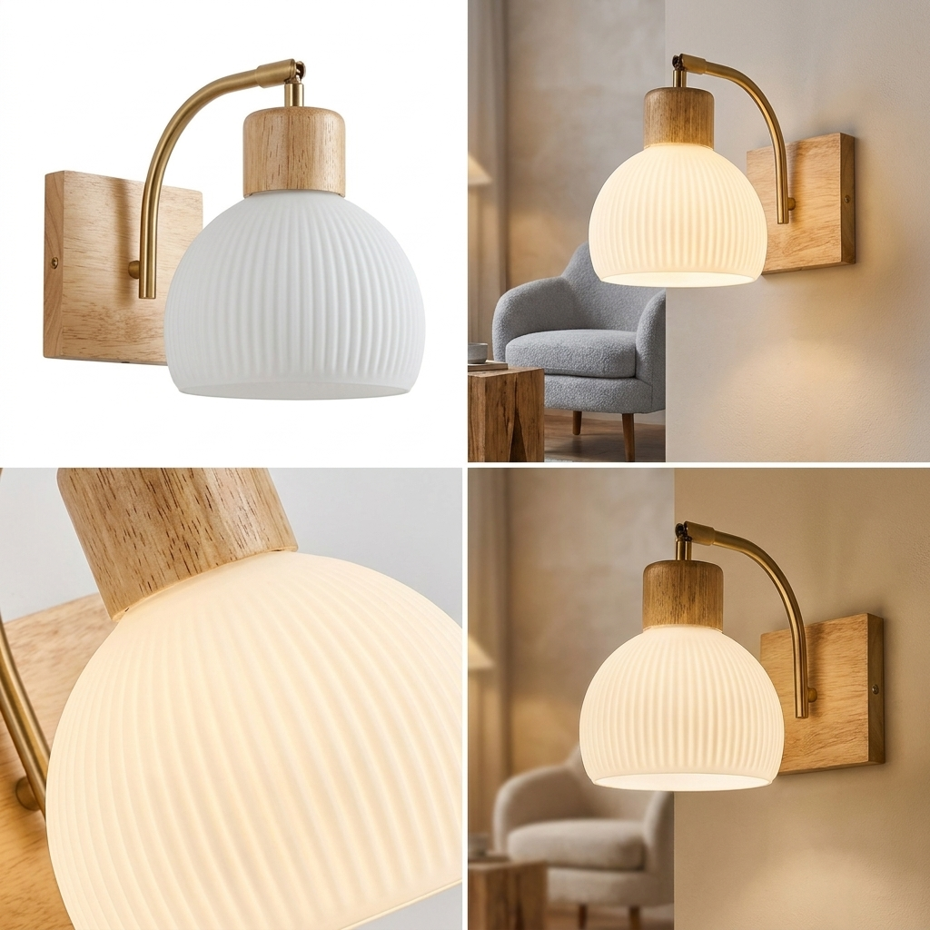 Nordic Globe LED Wall Sconce - front studio shot
