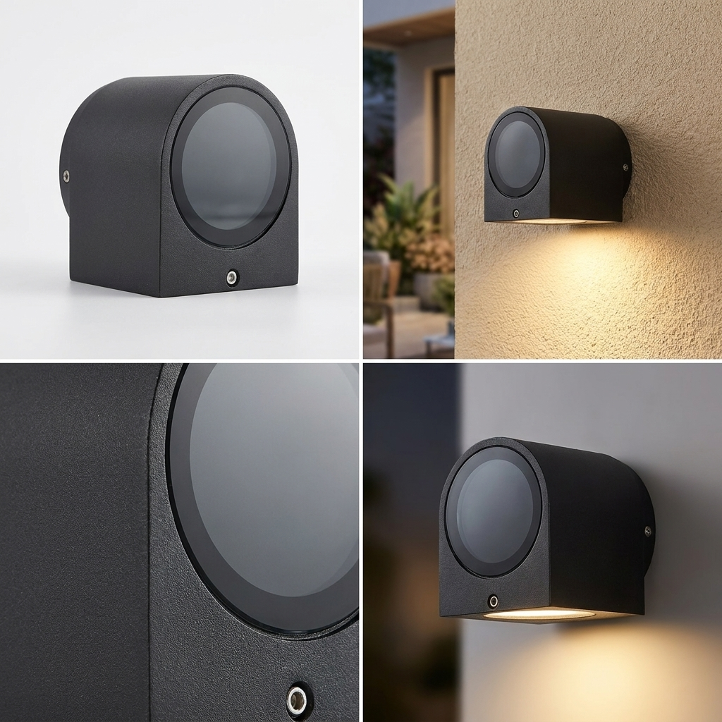 Modern Waterproof Wall Light - front studio shot