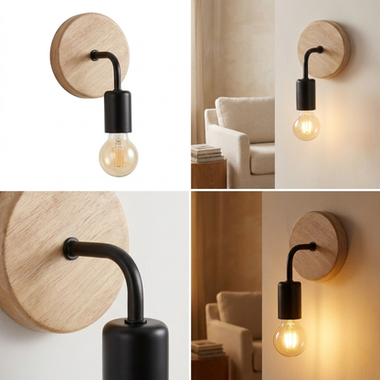 Retro LED Wall Sconce - detail shot
