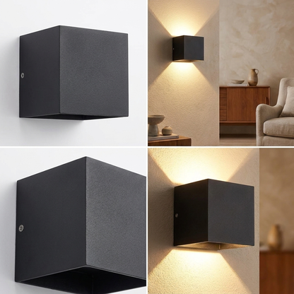 Modern Cube LED Wall Sconce - detail shot