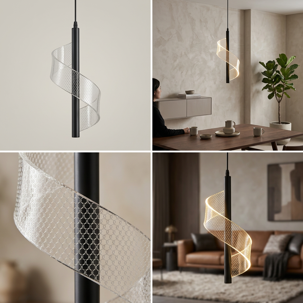 Nordic LED Wall Sconce - lit ambiance