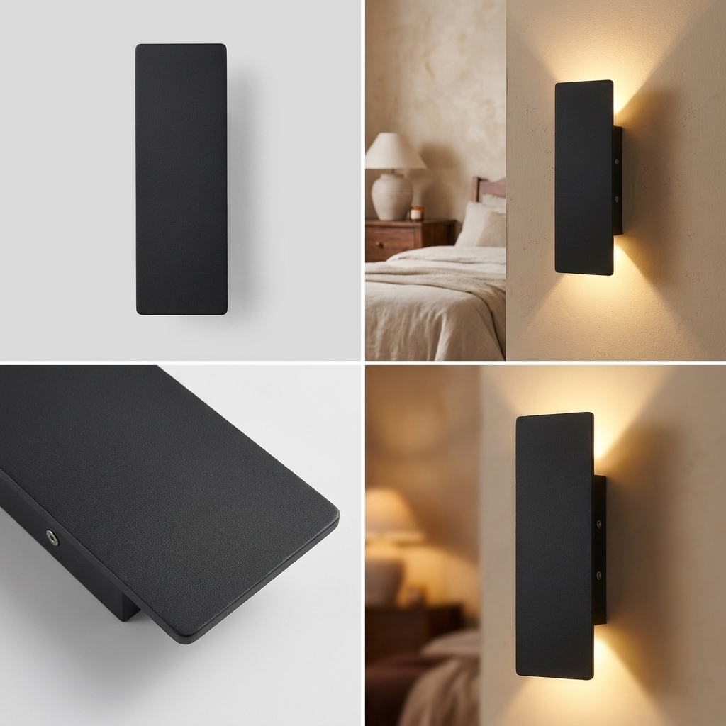 Minimalist LED Wall Sconce - detail shot