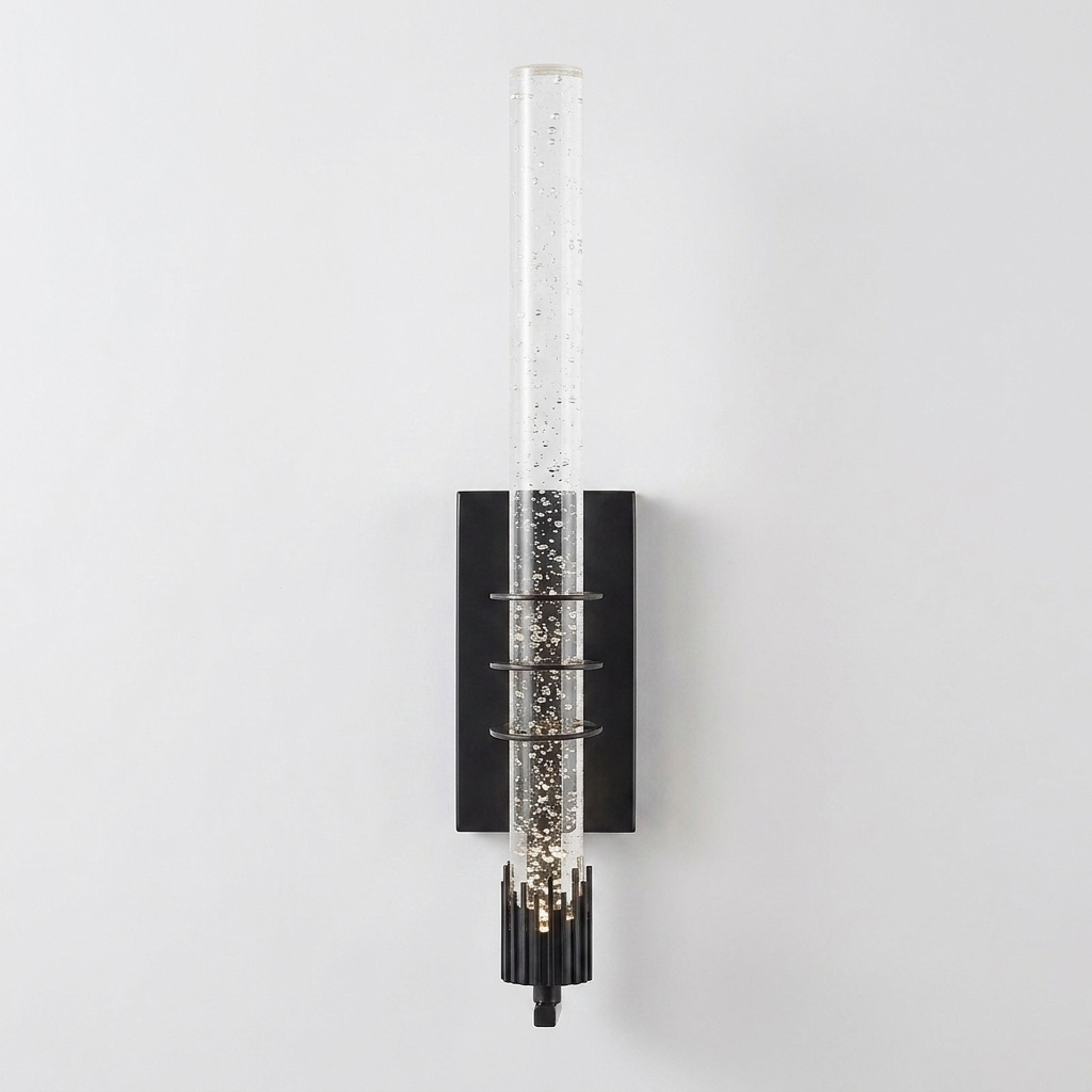 Modern Crystal LED Wall Sconce - front studio shot